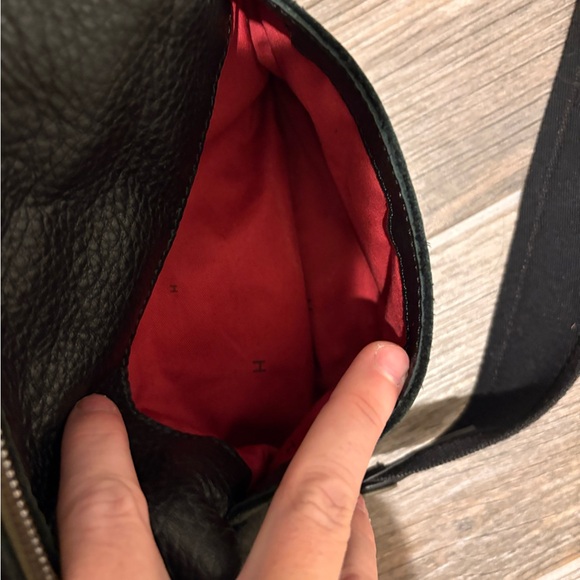 Hammitt Evan Crossbody Black with Gold and Red Accents - Picture 4 of 5